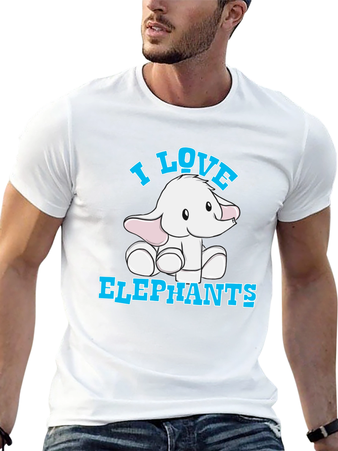 I Love Elephants T-Shirt Cute Animal Tee