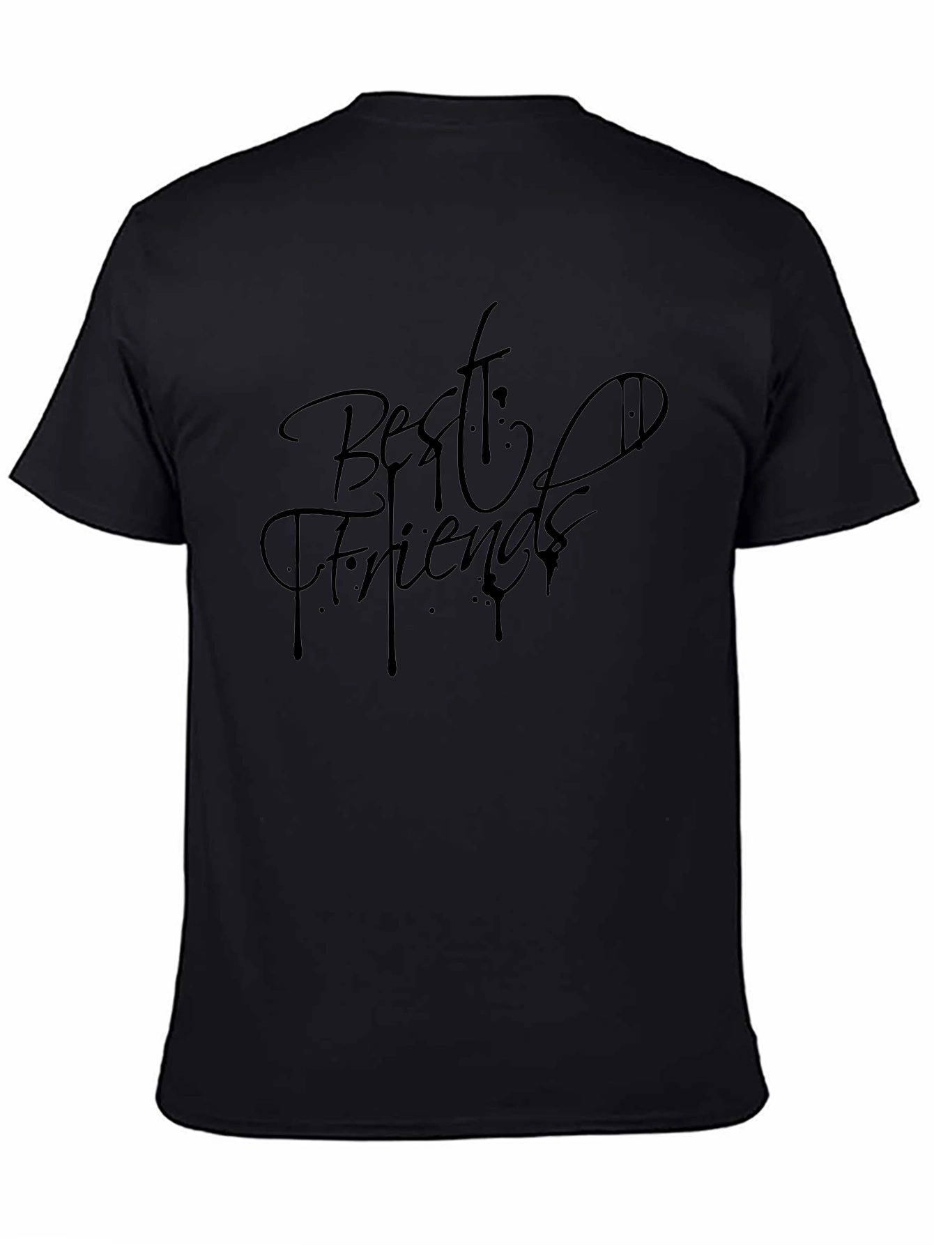 Best Friends Graphic Tee - Stylish Black T-Shirt