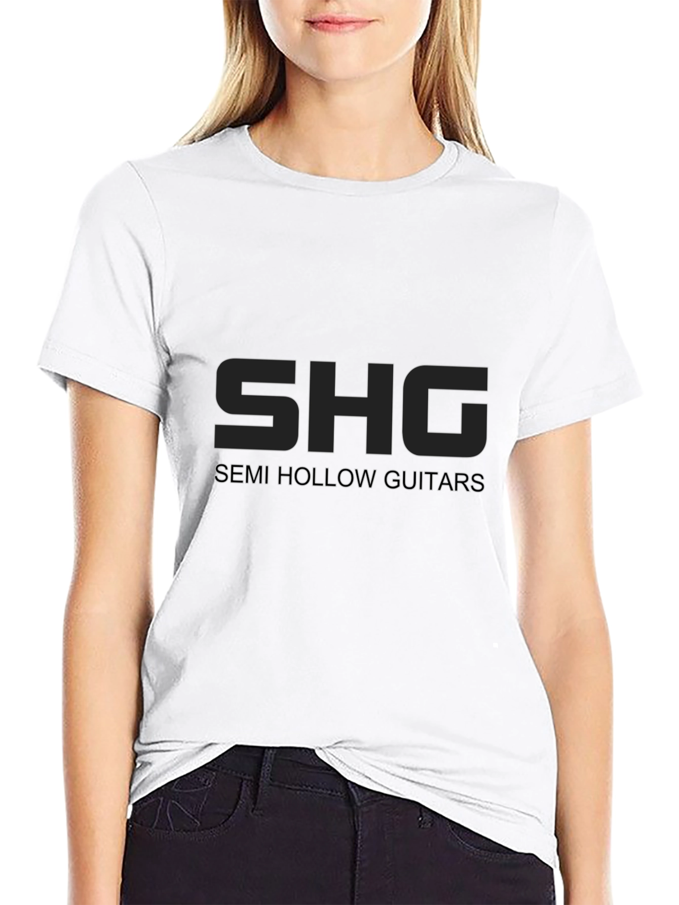 SHG Semi Hollow Guitars Black T-Shirt