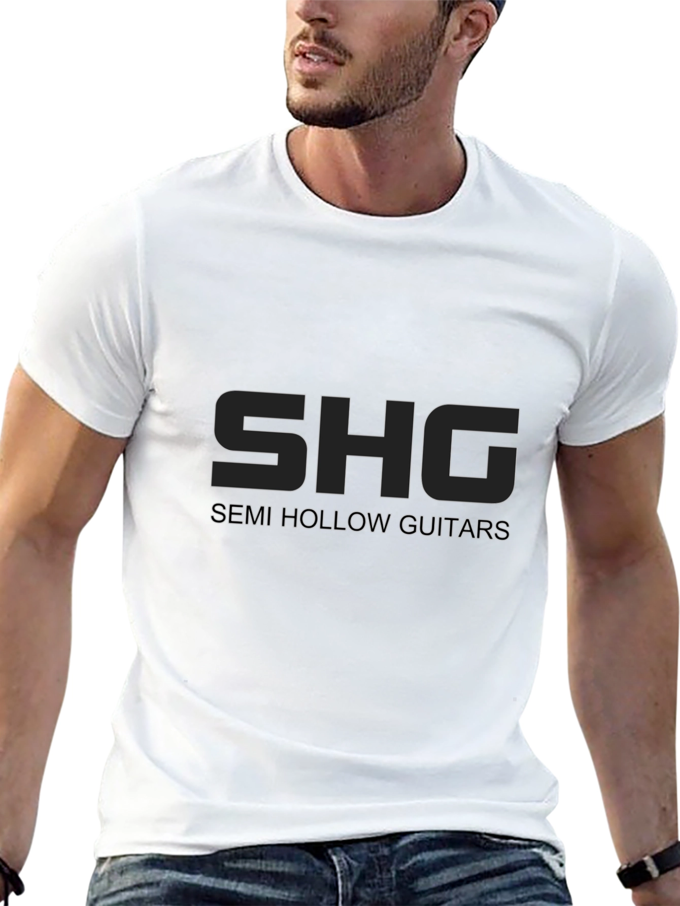 SHG Semi Hollow Guitars Black T-Shirt
