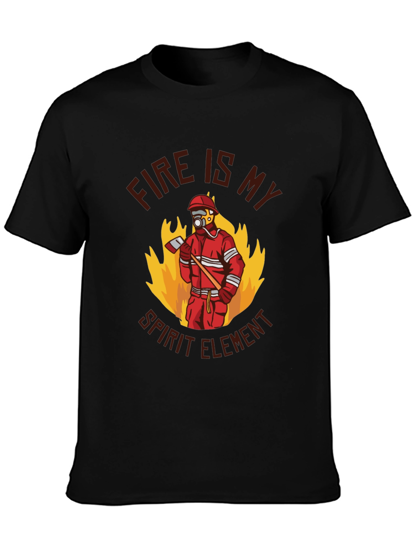 Firefighter Spirit Element Graphic T-Shirt