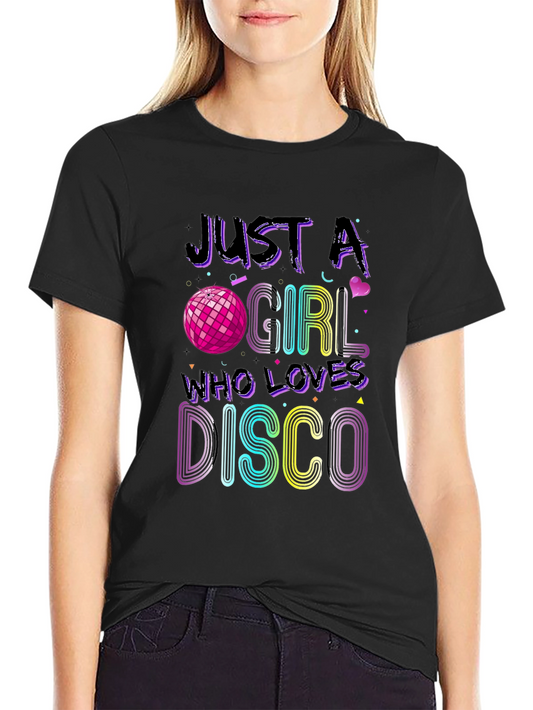 Disco Girl Graphic Tee - Retro Party Shirt