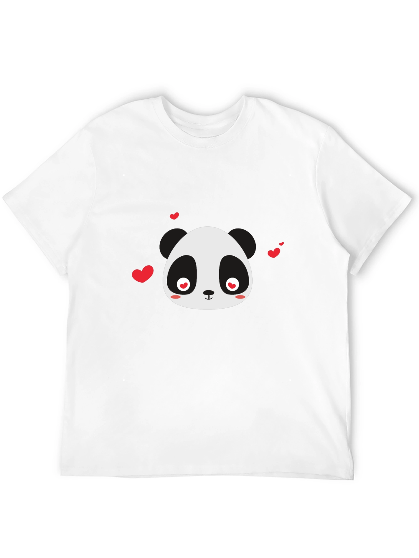 Cute Panda Love T-Shirt - Black