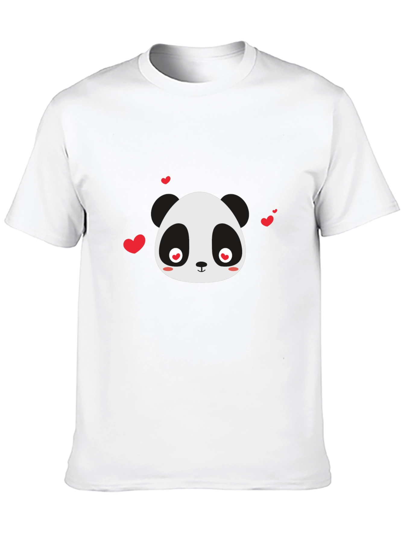 Cute Panda Love T-Shirt - Black