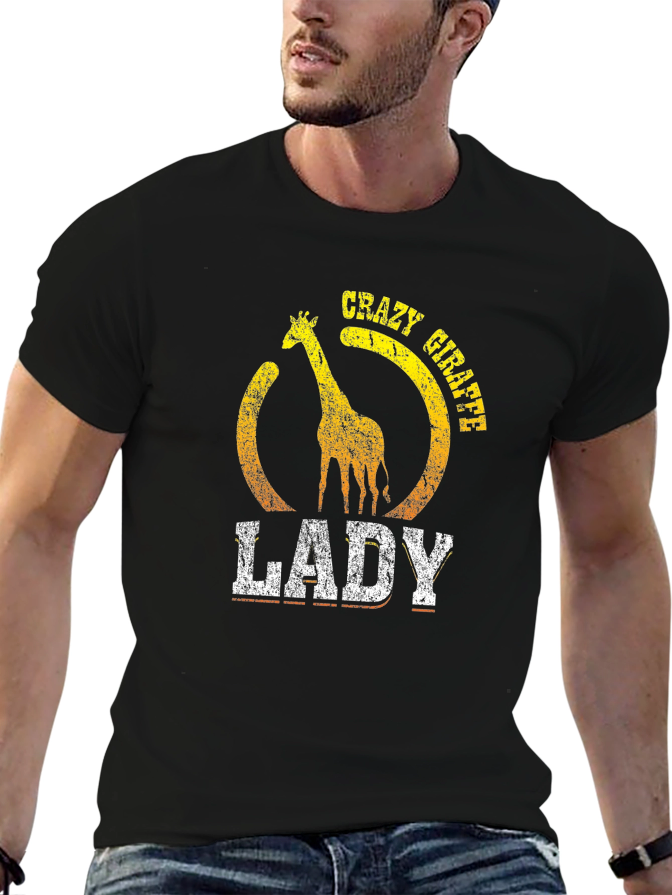 Crazy Giraffe Lady Graphic Tee