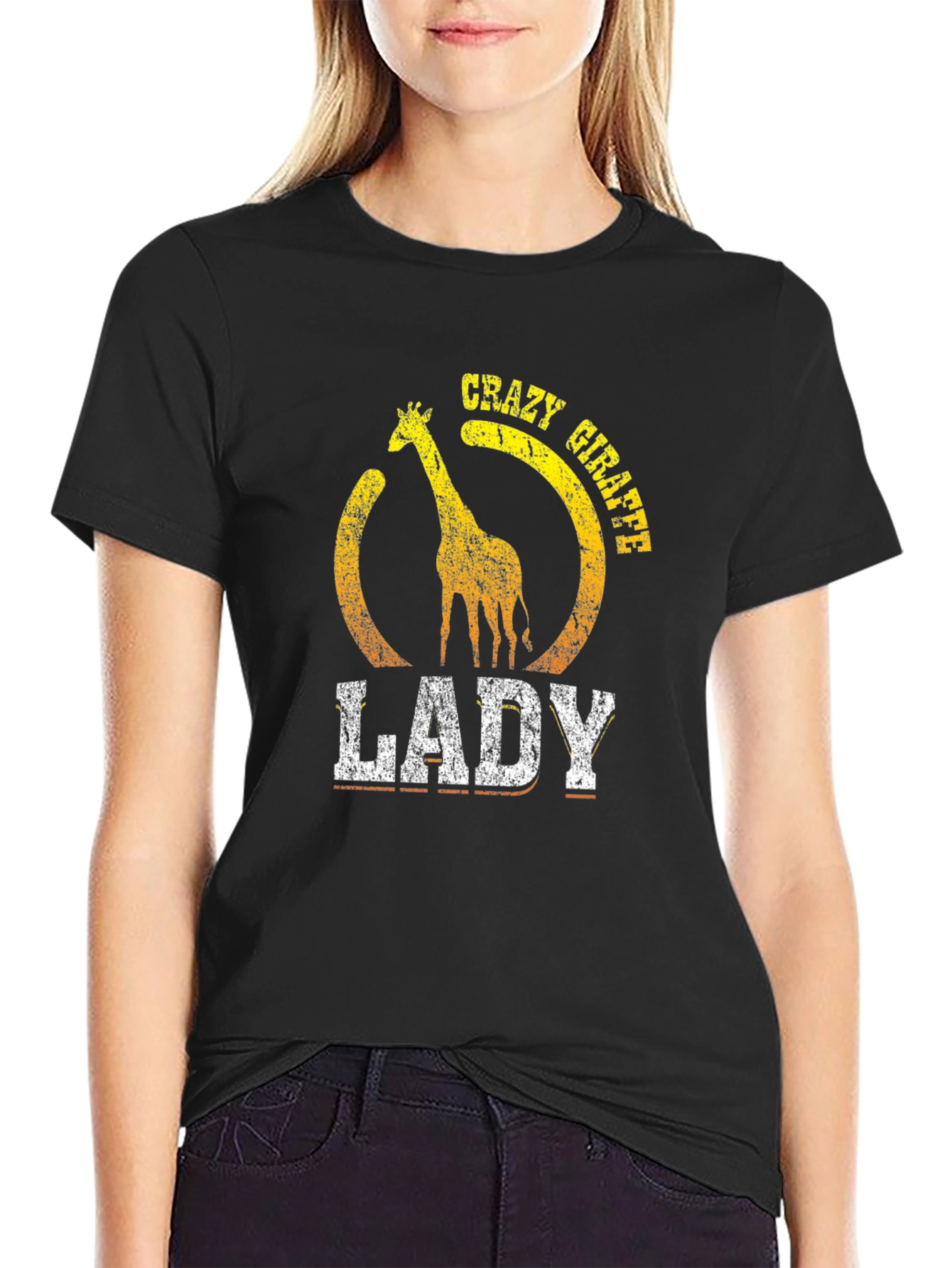 Crazy Giraffe Lady Graphic Tee