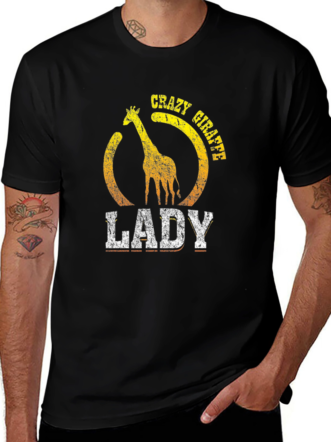 Crazy Giraffe Lady Graphic Tee
