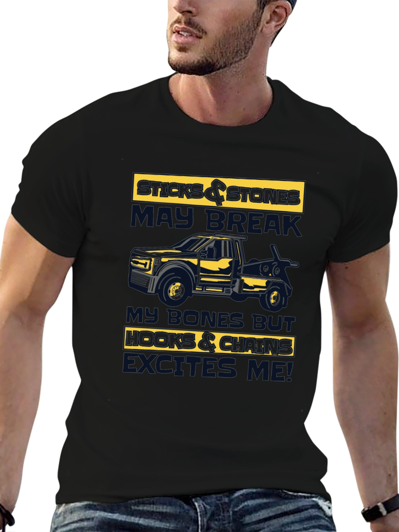Sticks & Stones Tow Truck T-Shirt