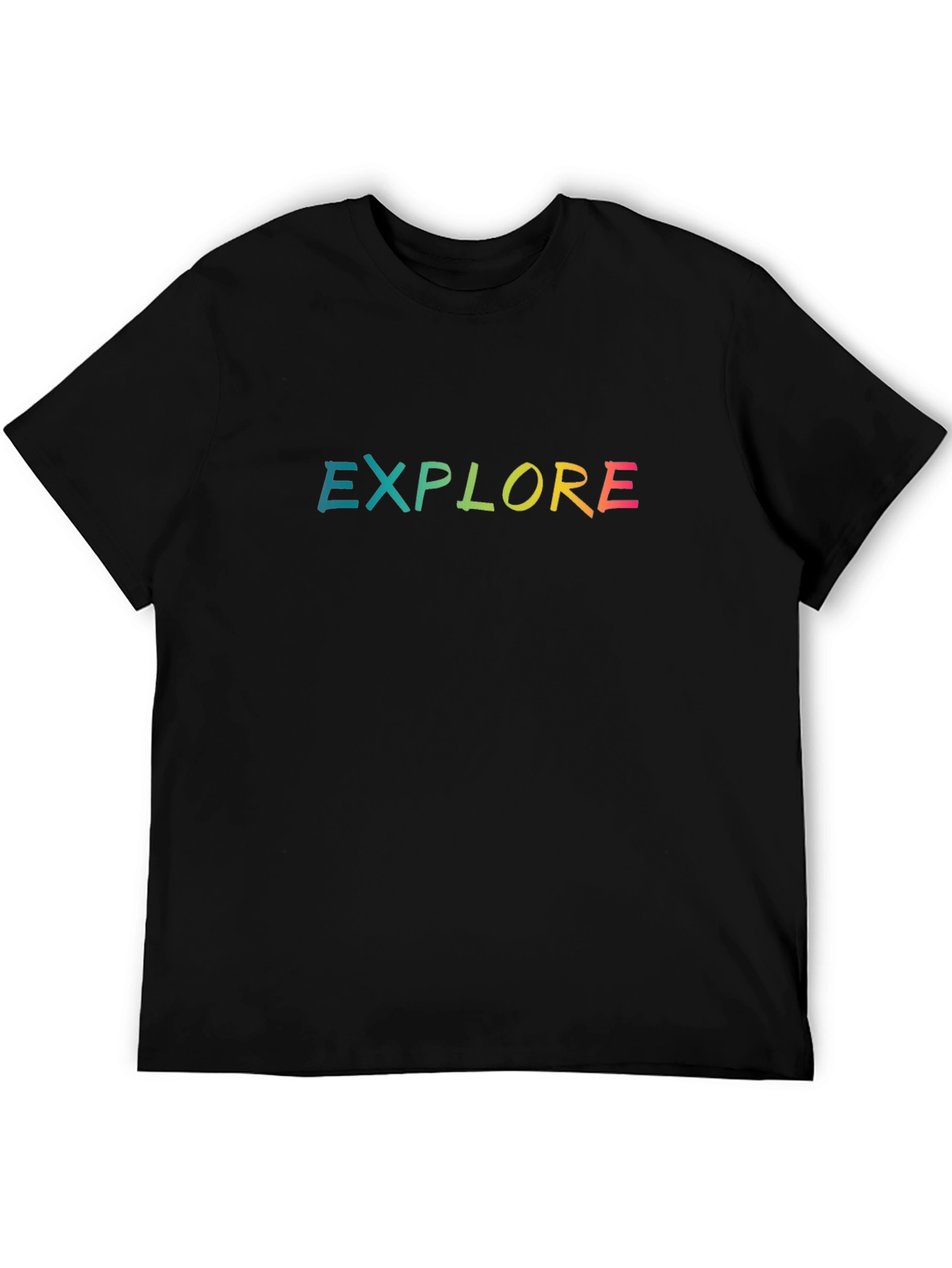 Explore Graphic Print Black T-Shirt