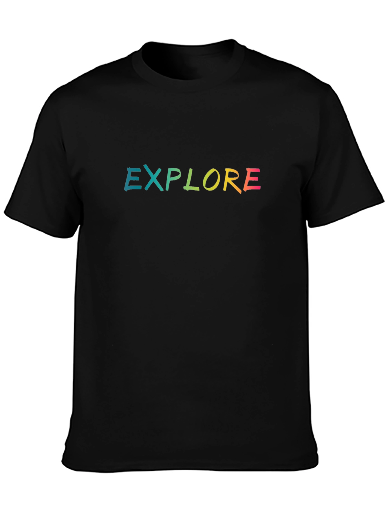 Explore Graphic Print Black T-Shirt