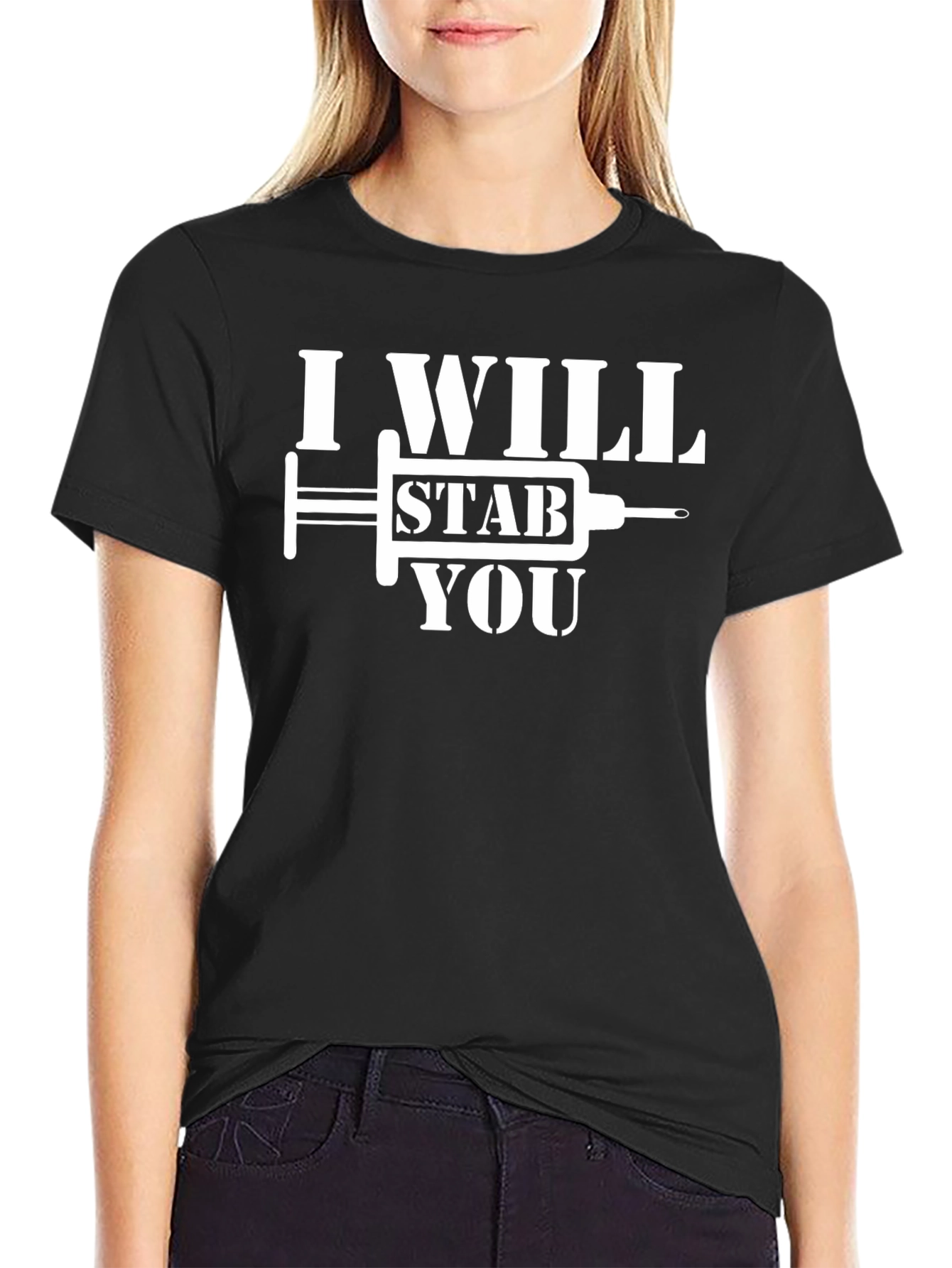 I Will Stab You Novelty T-Shirt