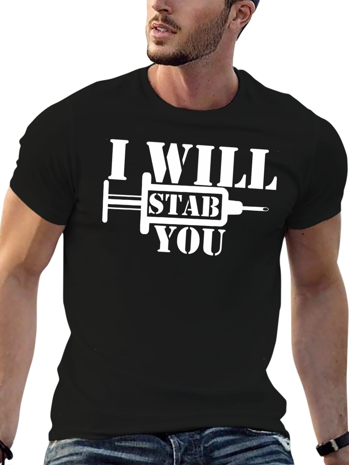 I Will Stab You Novelty T-Shirt