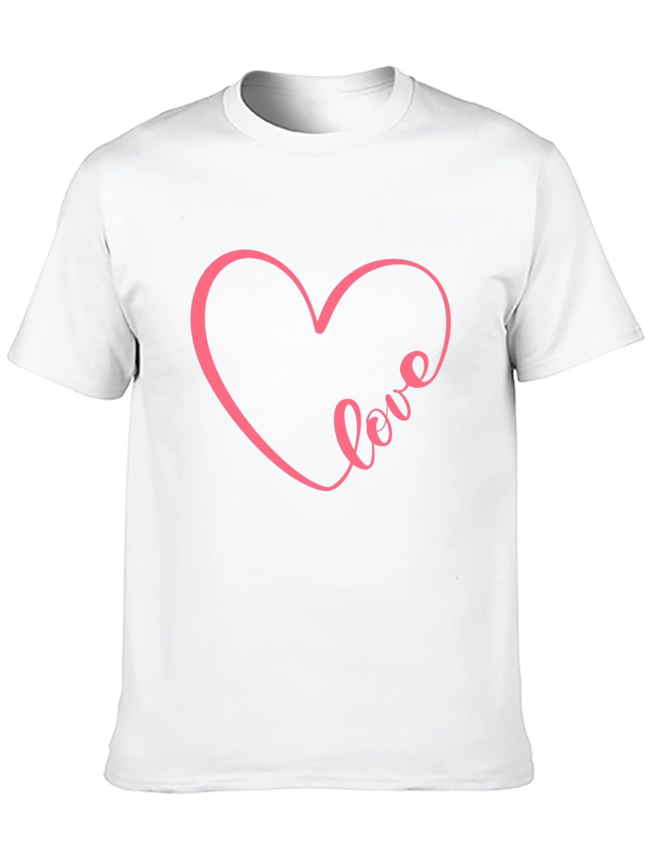 Love Heart Graphic Tee - Casual Black T-Shirt
