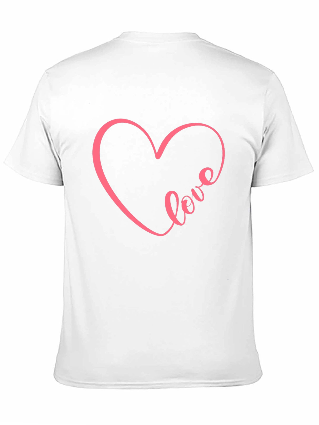 Love Heart Graphic Tee - Casual Black T-Shirt