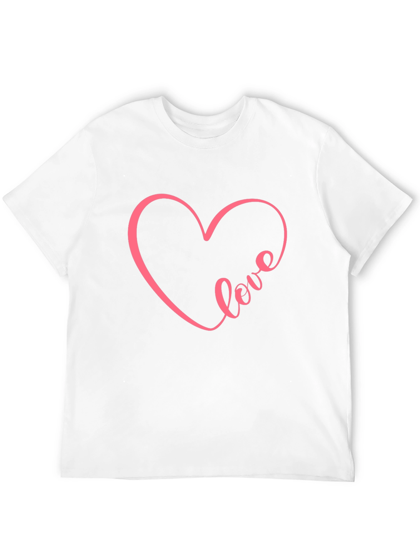 Love Heart Graphic Tee - Casual Black T-Shirt