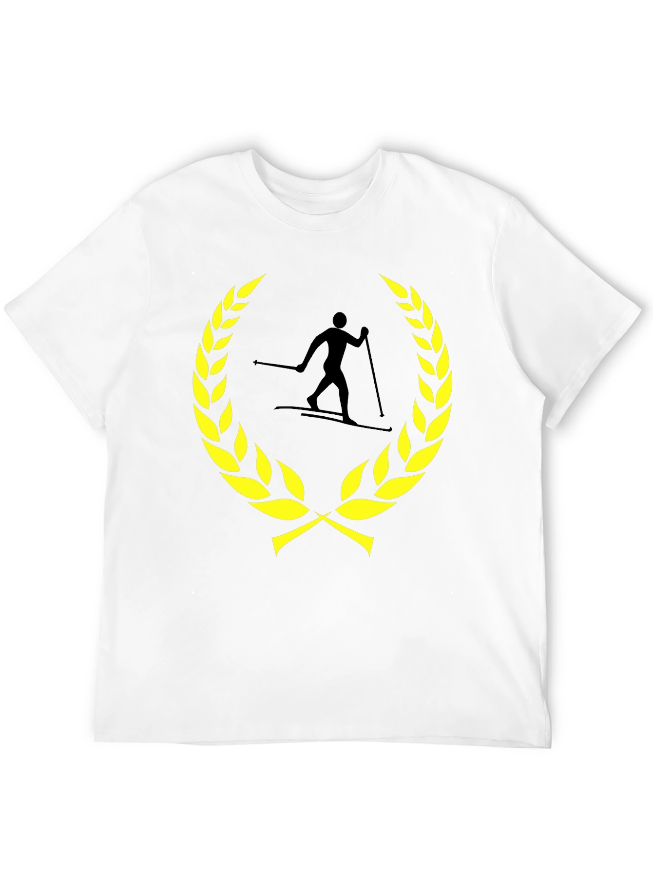 Skiing Champion T-Shirt - Black Cotton Blend Tee
