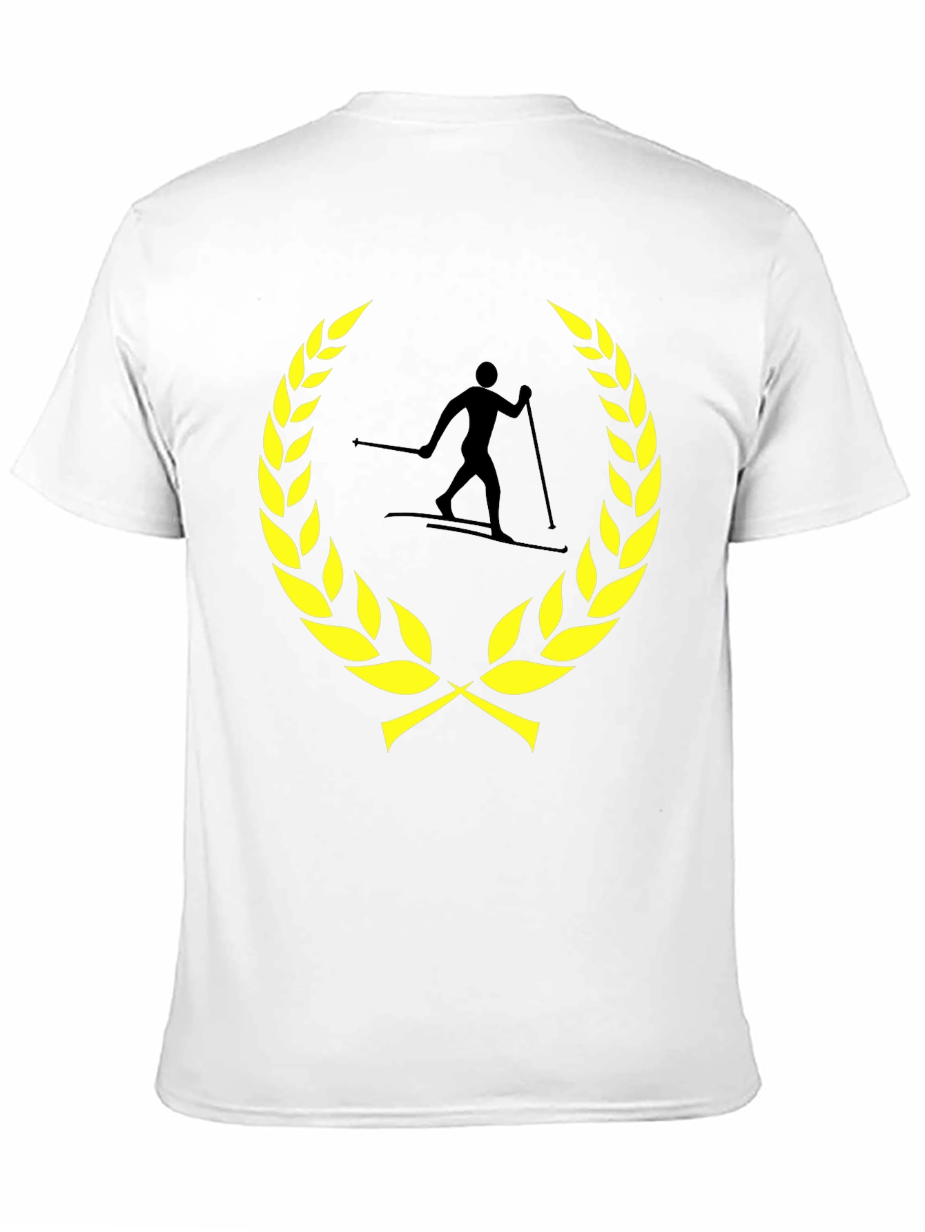 Skiing Champion T-Shirt - Black Cotton Blend Tee