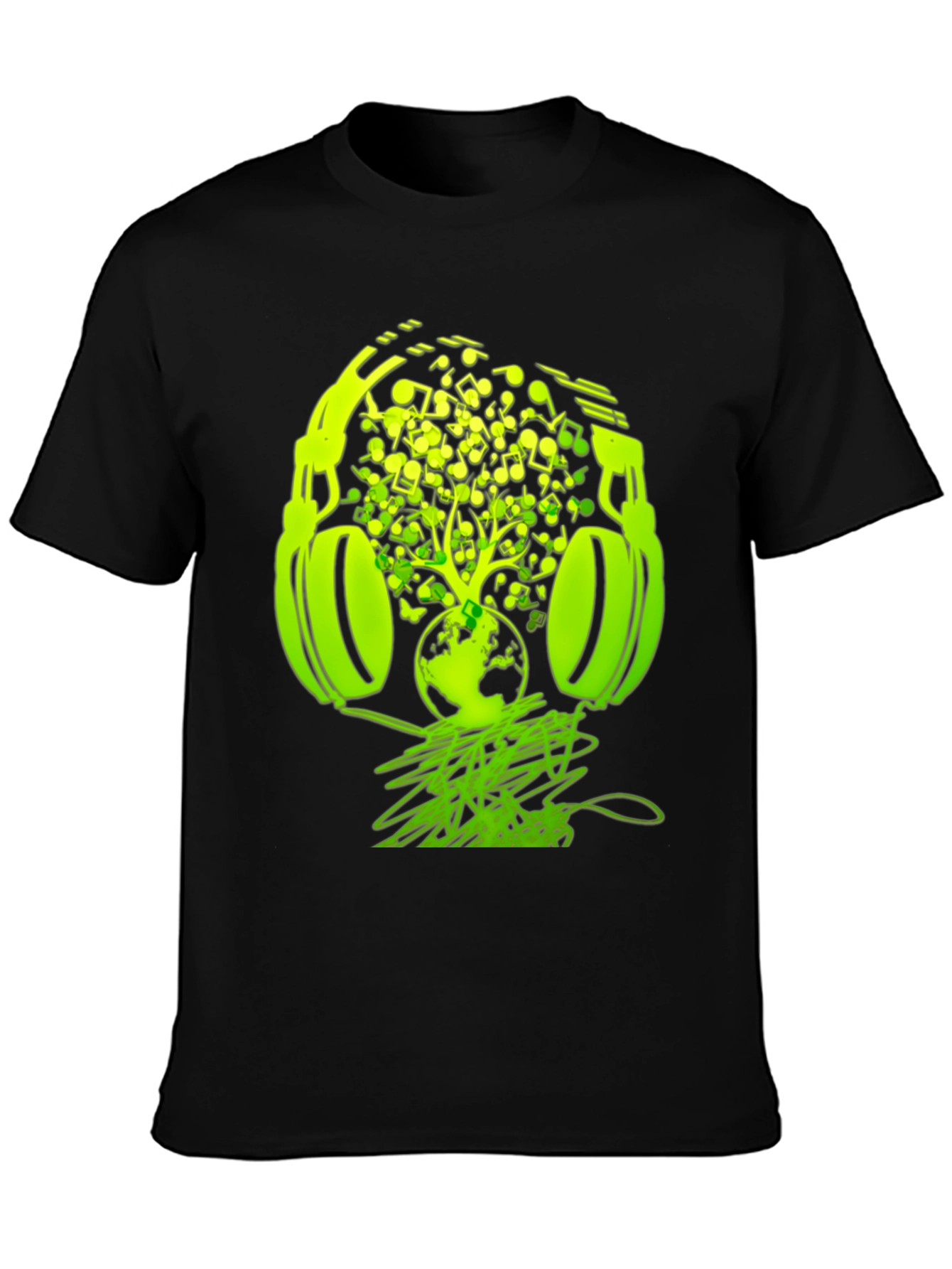 Earth Beats T-Shirt: Music Headphones Graphic Tee