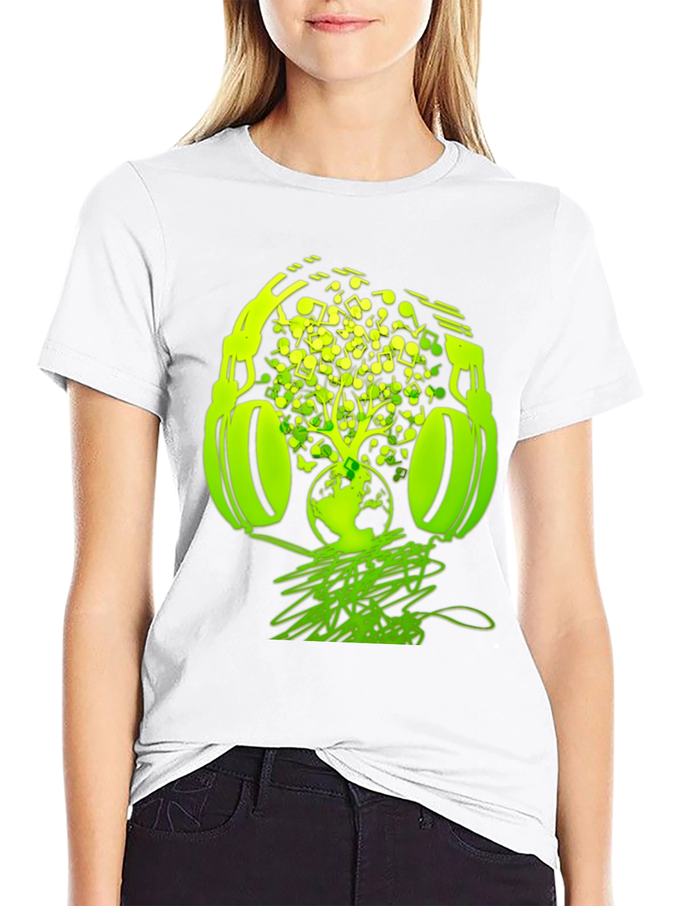 Earth Beats T-Shirt: Music Headphones Graphic Tee