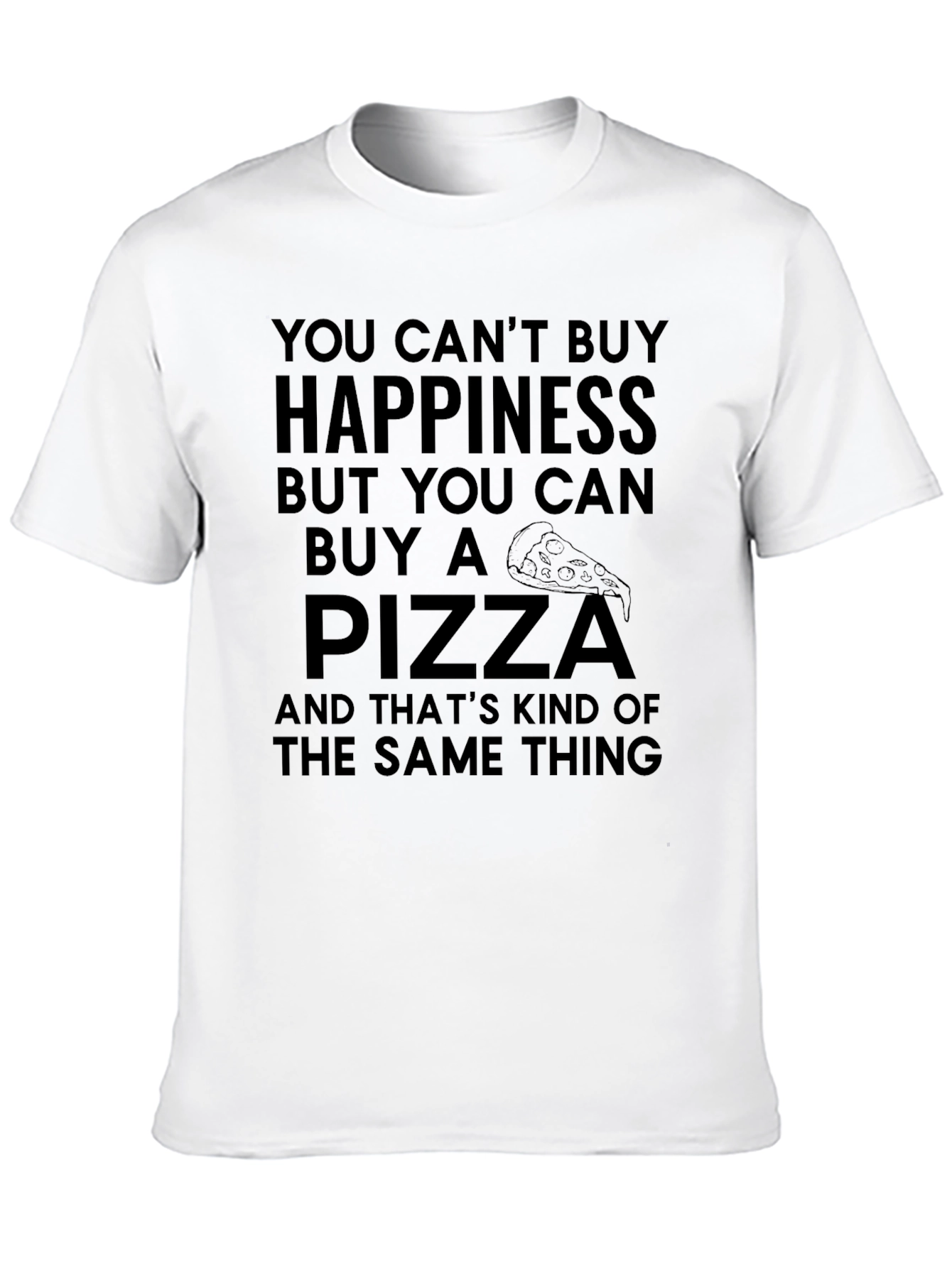 Pizza Happiness Graphic T-Shirt - Funny Foodie Tee
