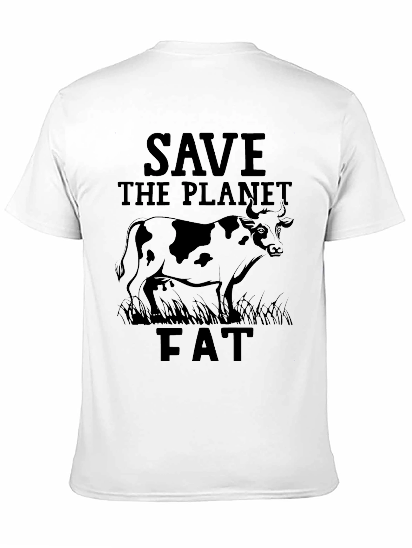 Save The Planet Fat Cow Graphic Tee