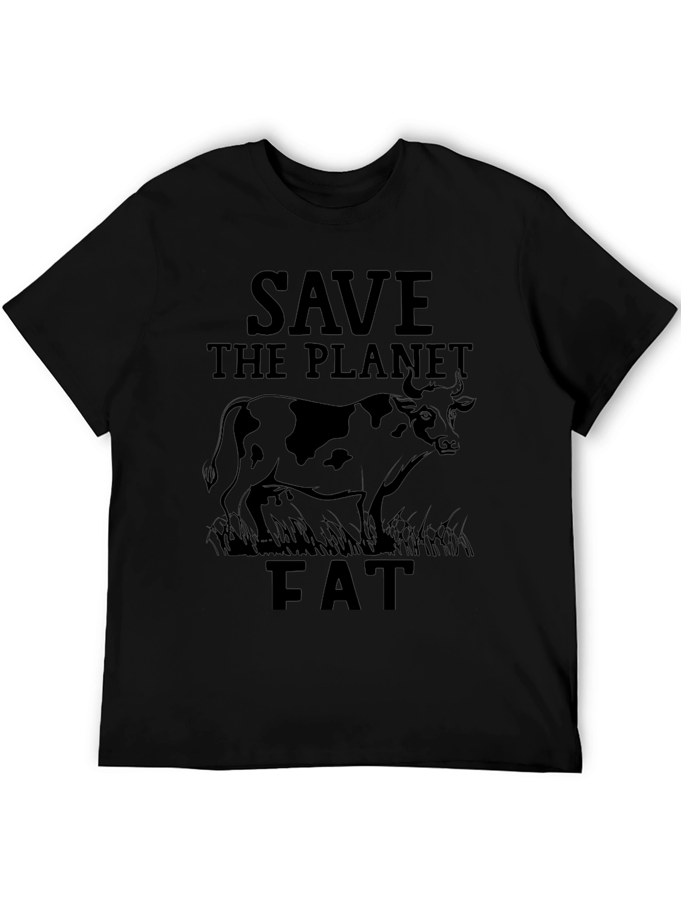 Save The Planet Fat Cow Graphic Tee