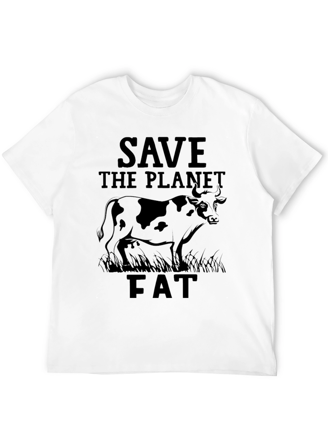 Save The Planet Fat Cow Graphic Tee