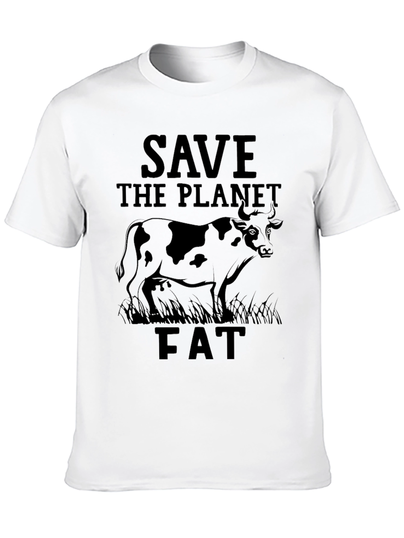 Save The Planet Fat Cow Graphic Tee