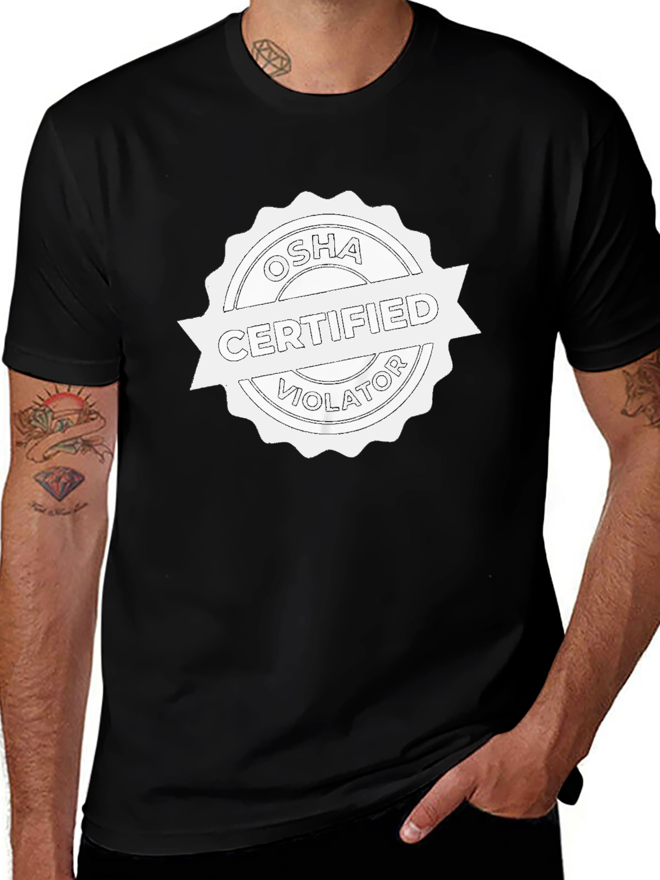 OSHA Certified Violator Black T-Shirt