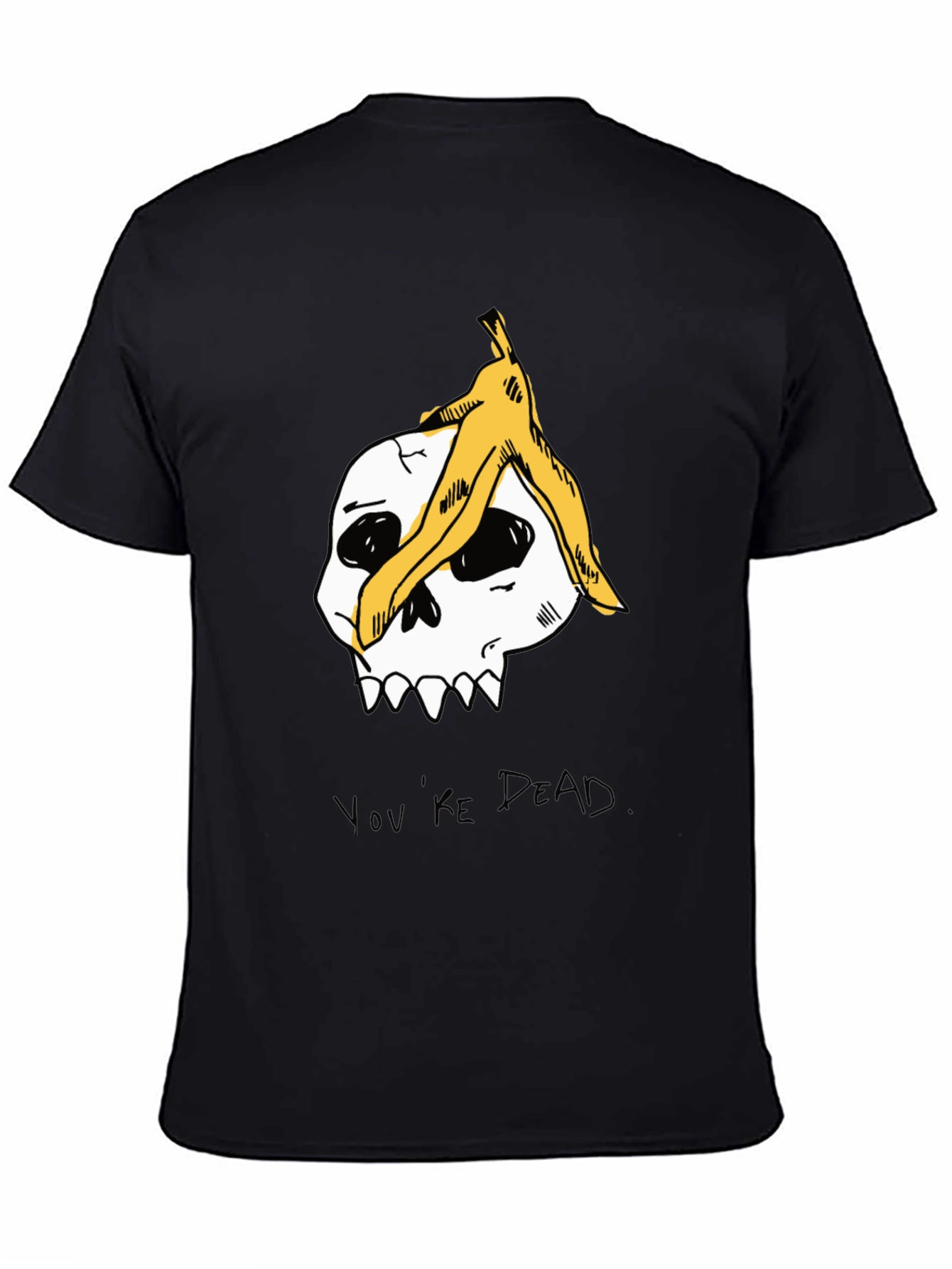 Humorous Skull Banana Peel T-Shirt