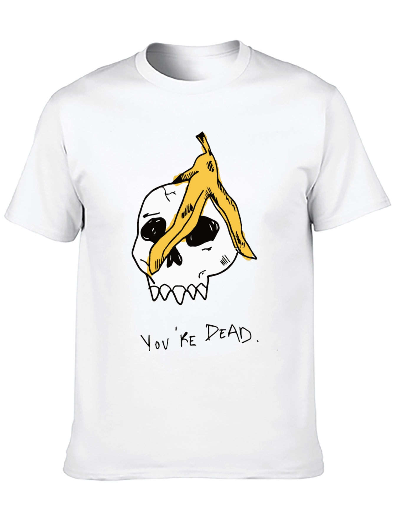 Humorous Skull Banana Peel T-Shirt