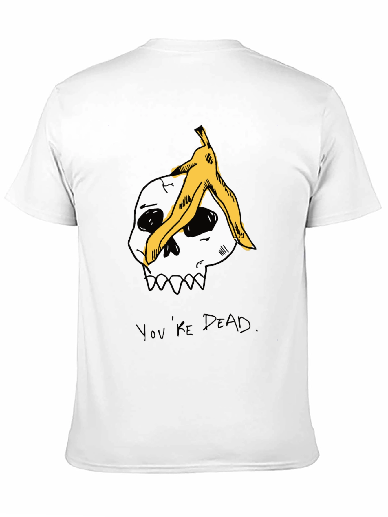 Humorous Skull Banana Peel T-Shirt