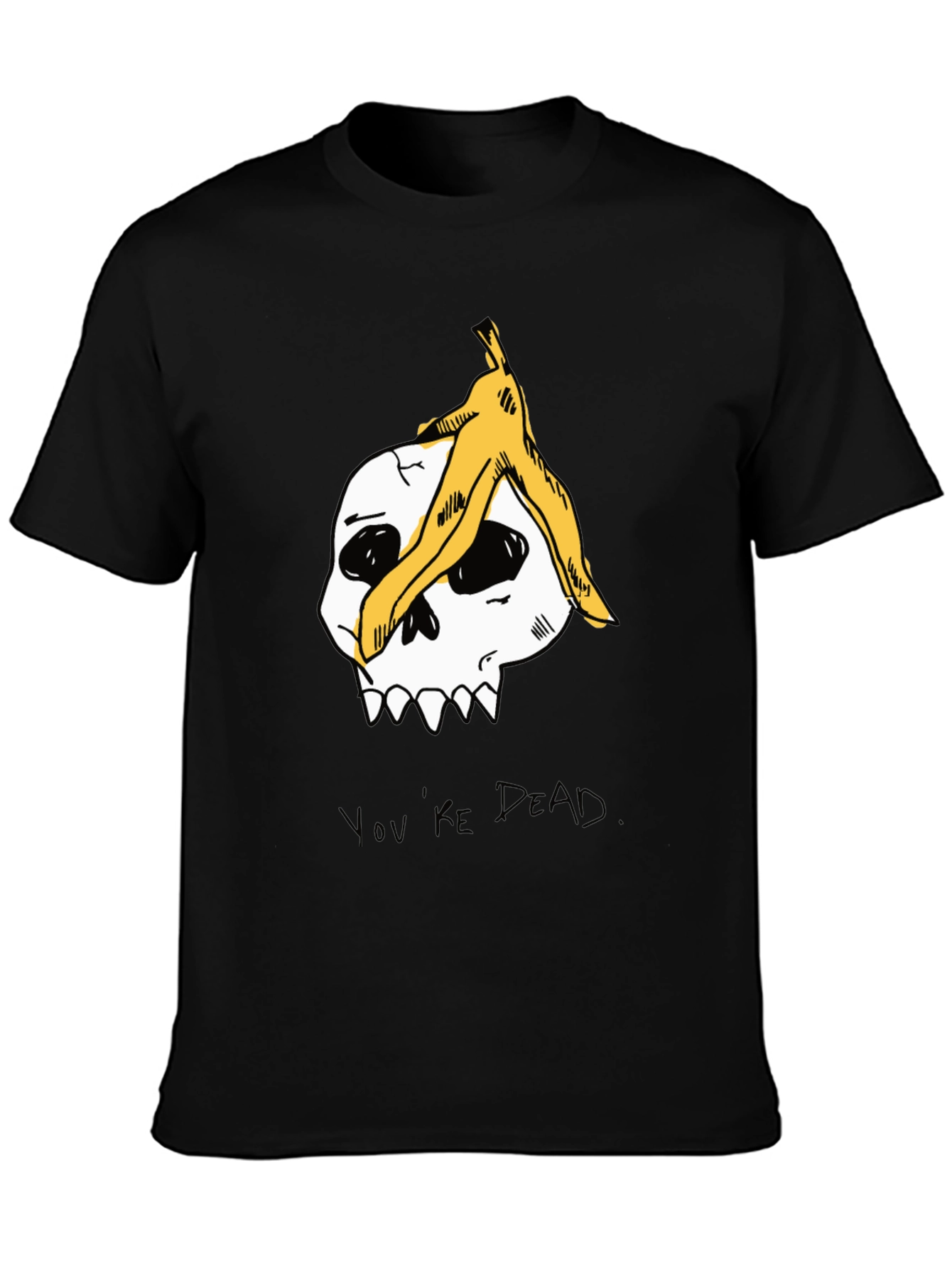 Humorous Skull Banana Peel T-Shirt