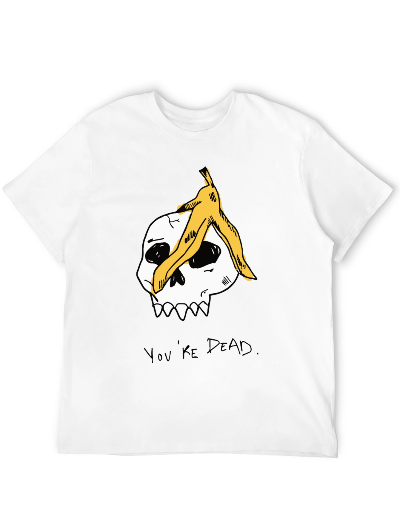 Humorous Skull Banana Peel T-Shirt