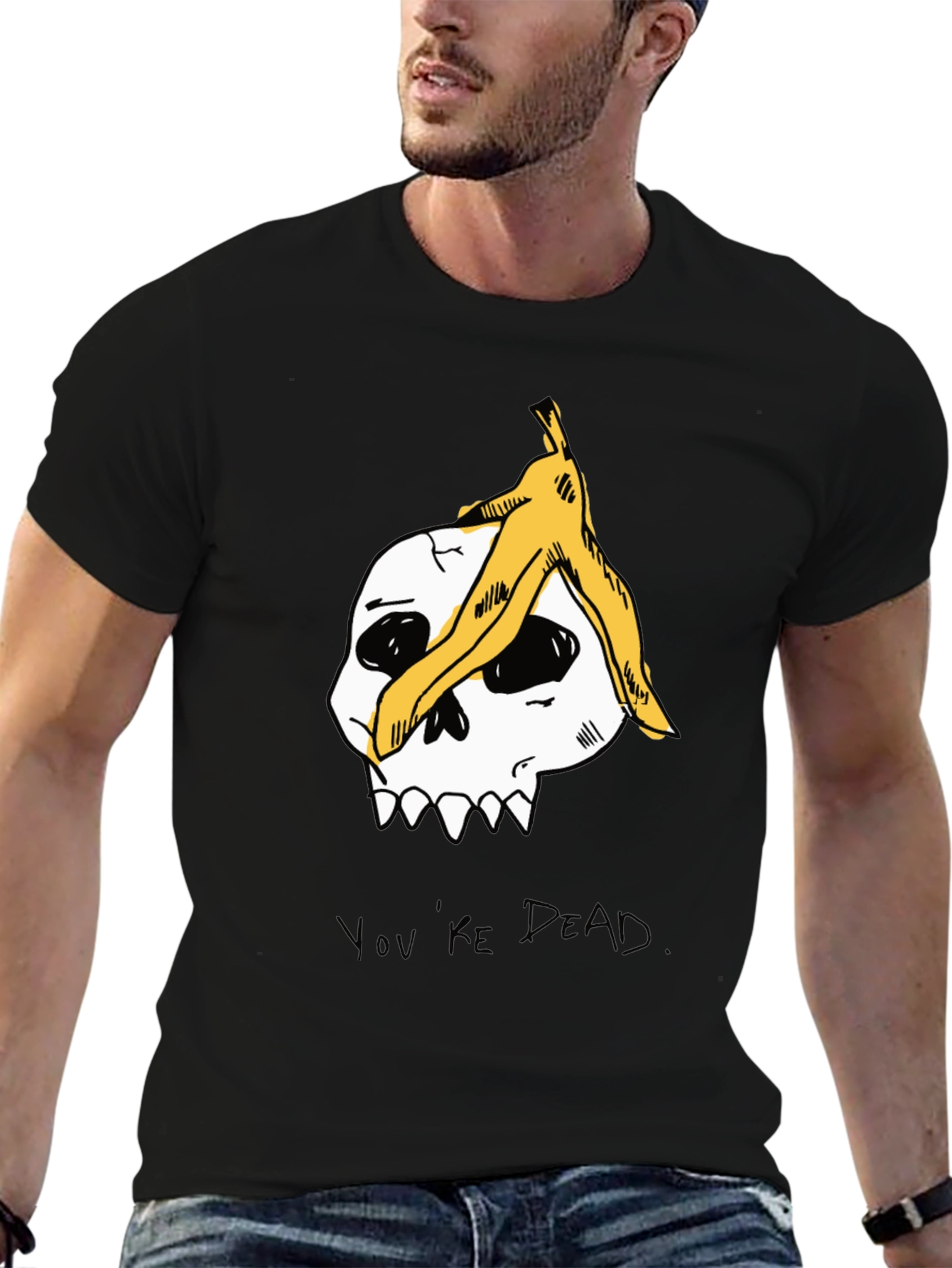 Humorous Skull Banana Peel T-Shirt