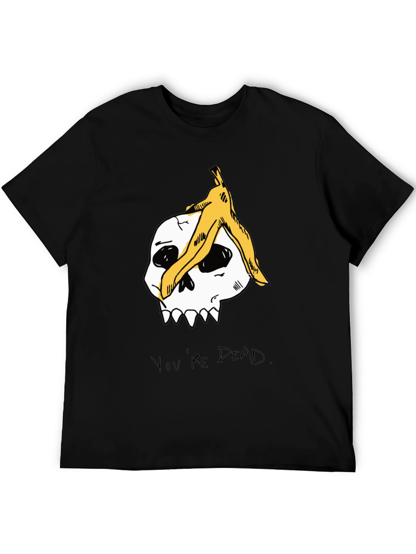 Humorous Skull Banana Peel T-Shirt