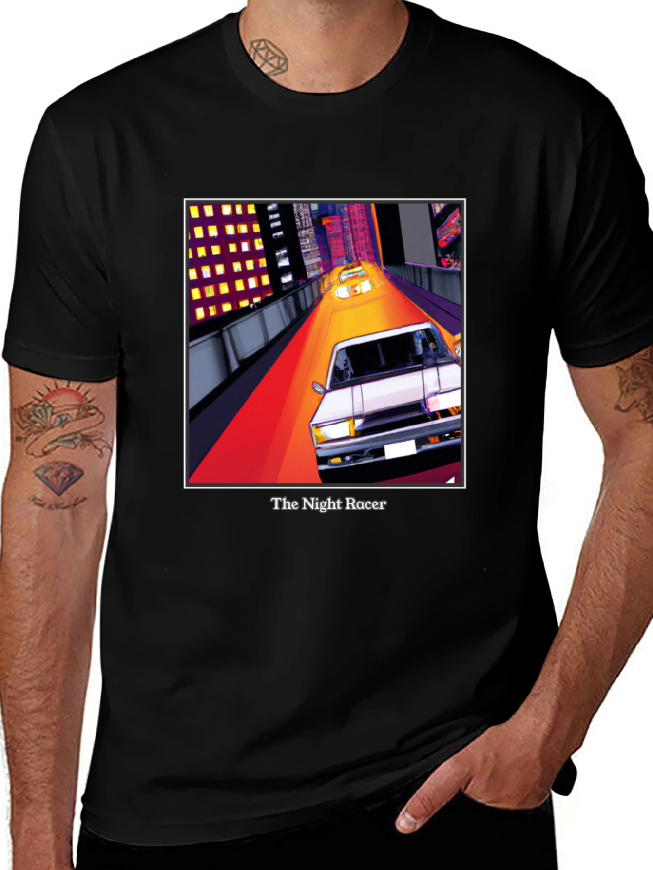 The Night Racer T-Shirt - Retro Car Graphic Tee