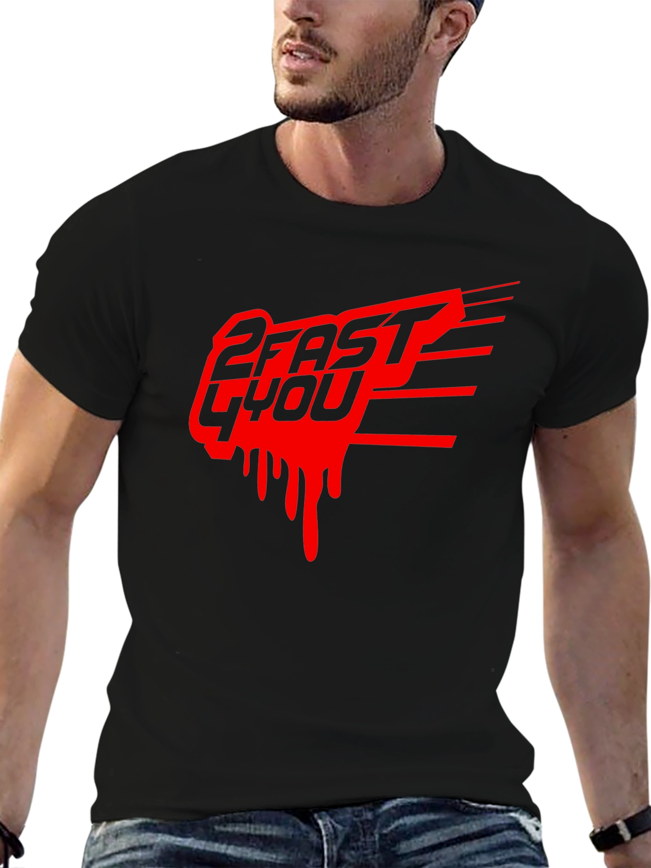 2 Fast 4 You Graphic Tee - Black