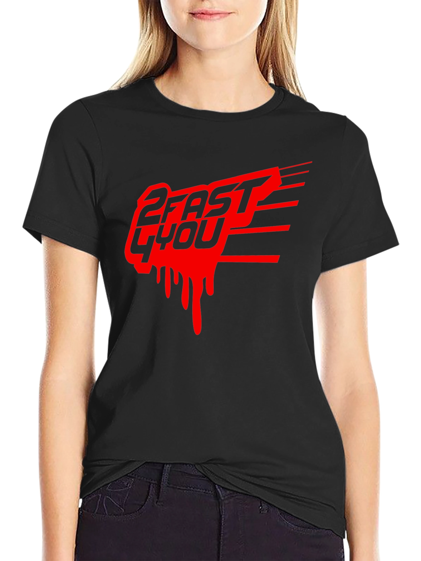 2 Fast 4 You Graphic Tee - Black