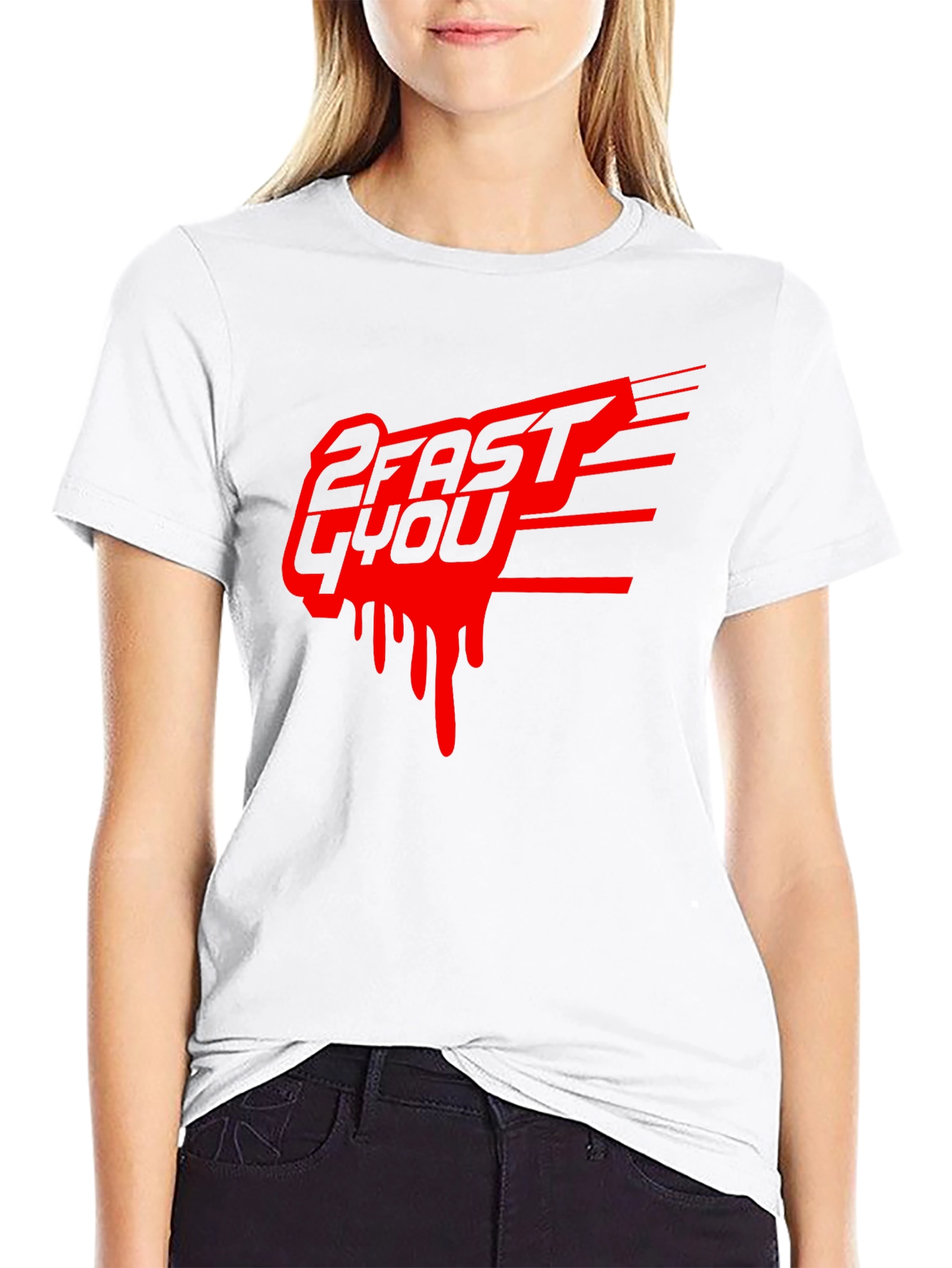 2 Fast 4 You Graphic Tee - Black
