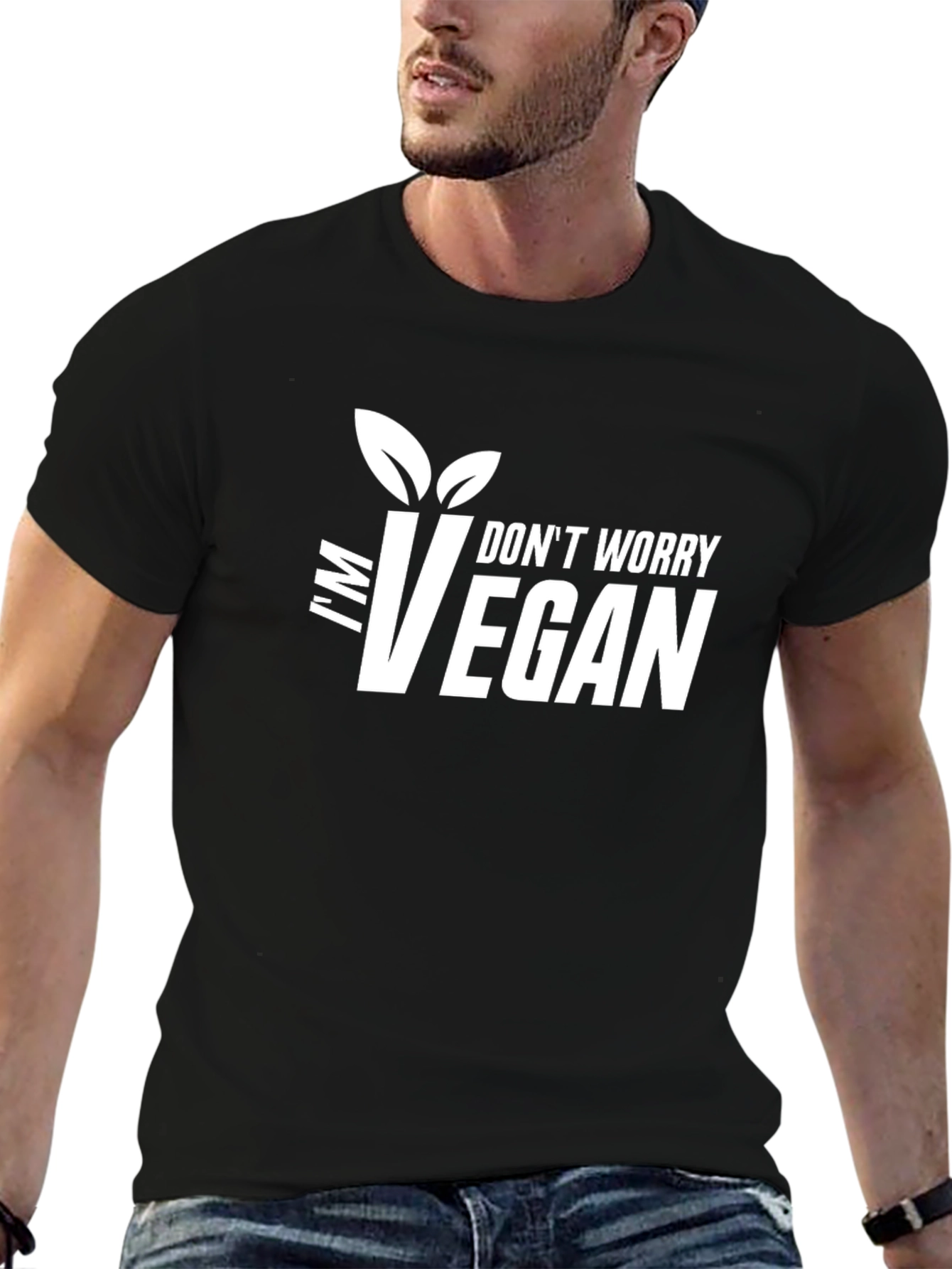 Im Vegan Graphic Tee - Black T-Shirt