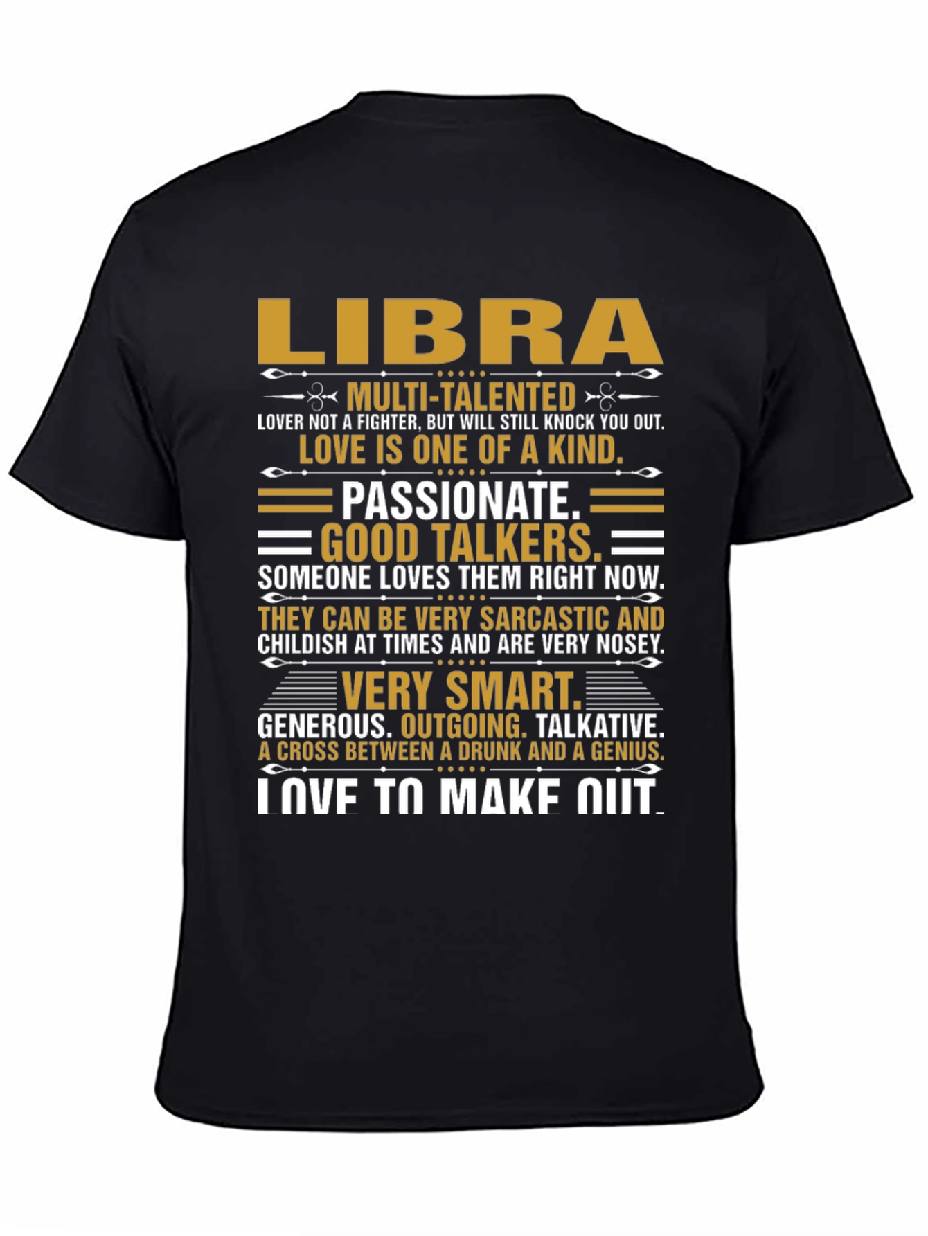 Libra Zodiac T-Shirt - Multi-Talented Smart Passionate