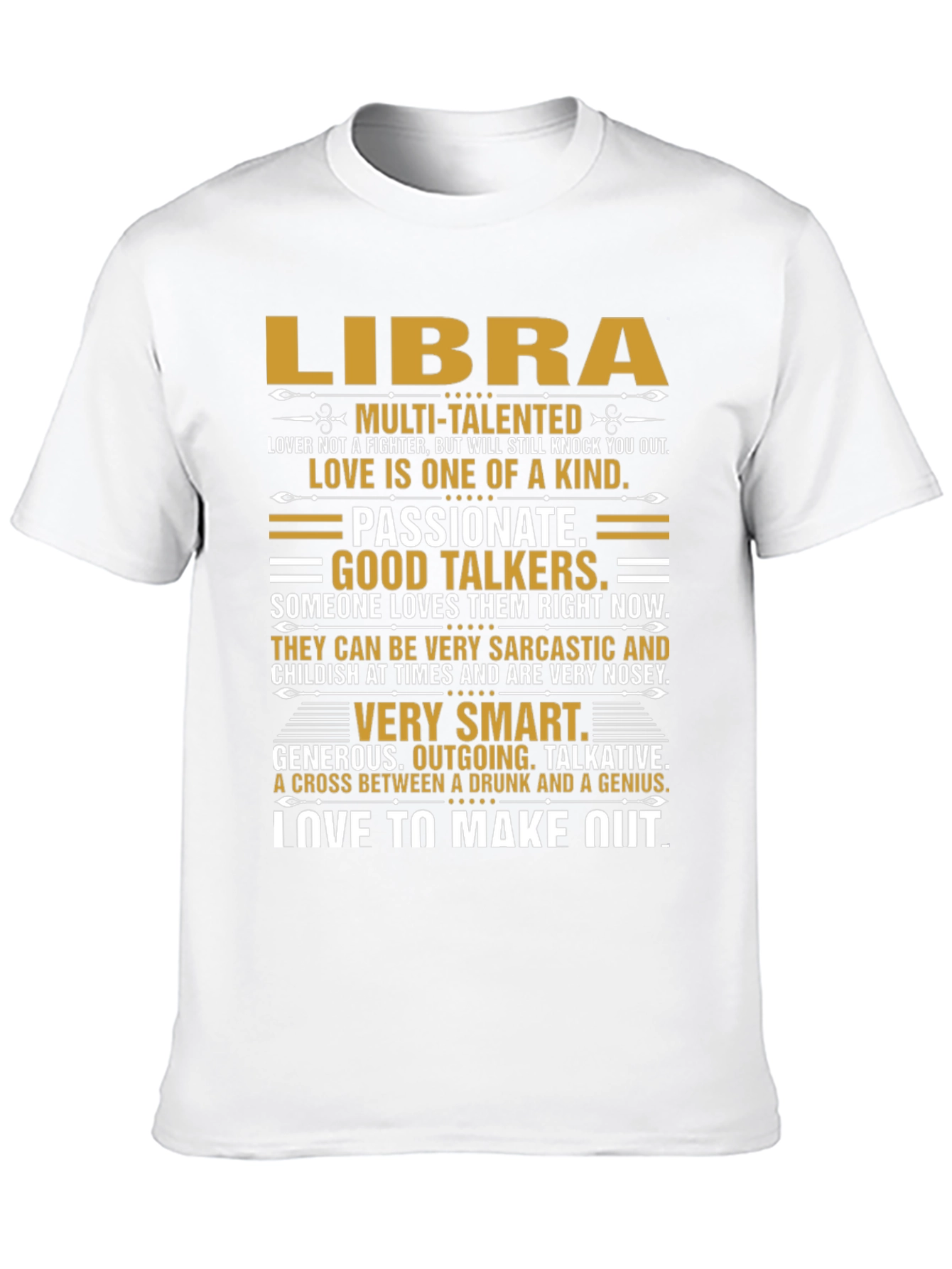 Libra Zodiac T-Shirt - Multi-Talented Smart Passionate
