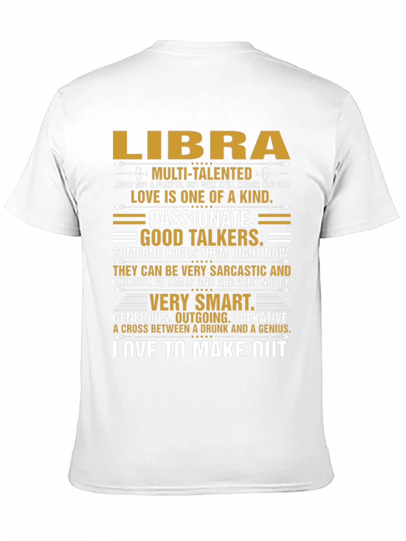 Libra Zodiac T-Shirt - Multi-Talented Smart Passionate