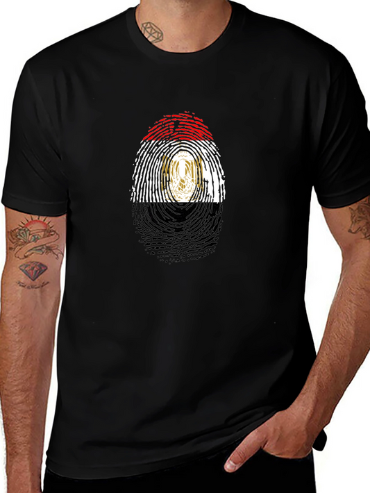 Egypt Flag Fingerprint T-Shirt