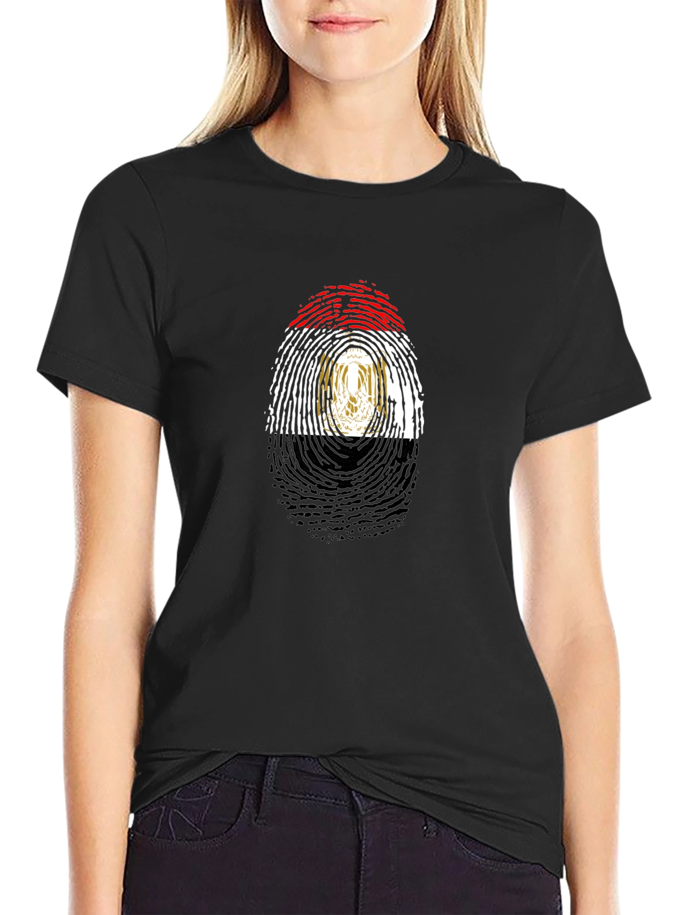 Egypt Flag Fingerprint T-Shirt
