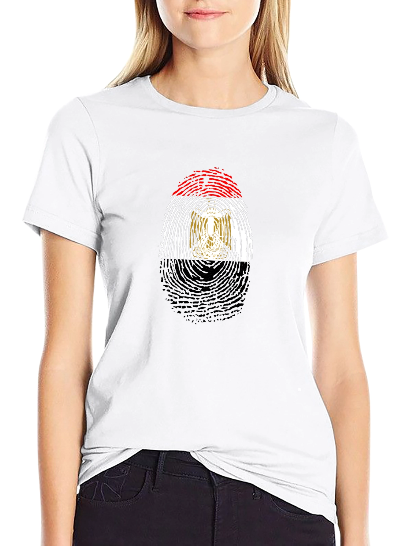 Egypt Flag Fingerprint T-Shirt