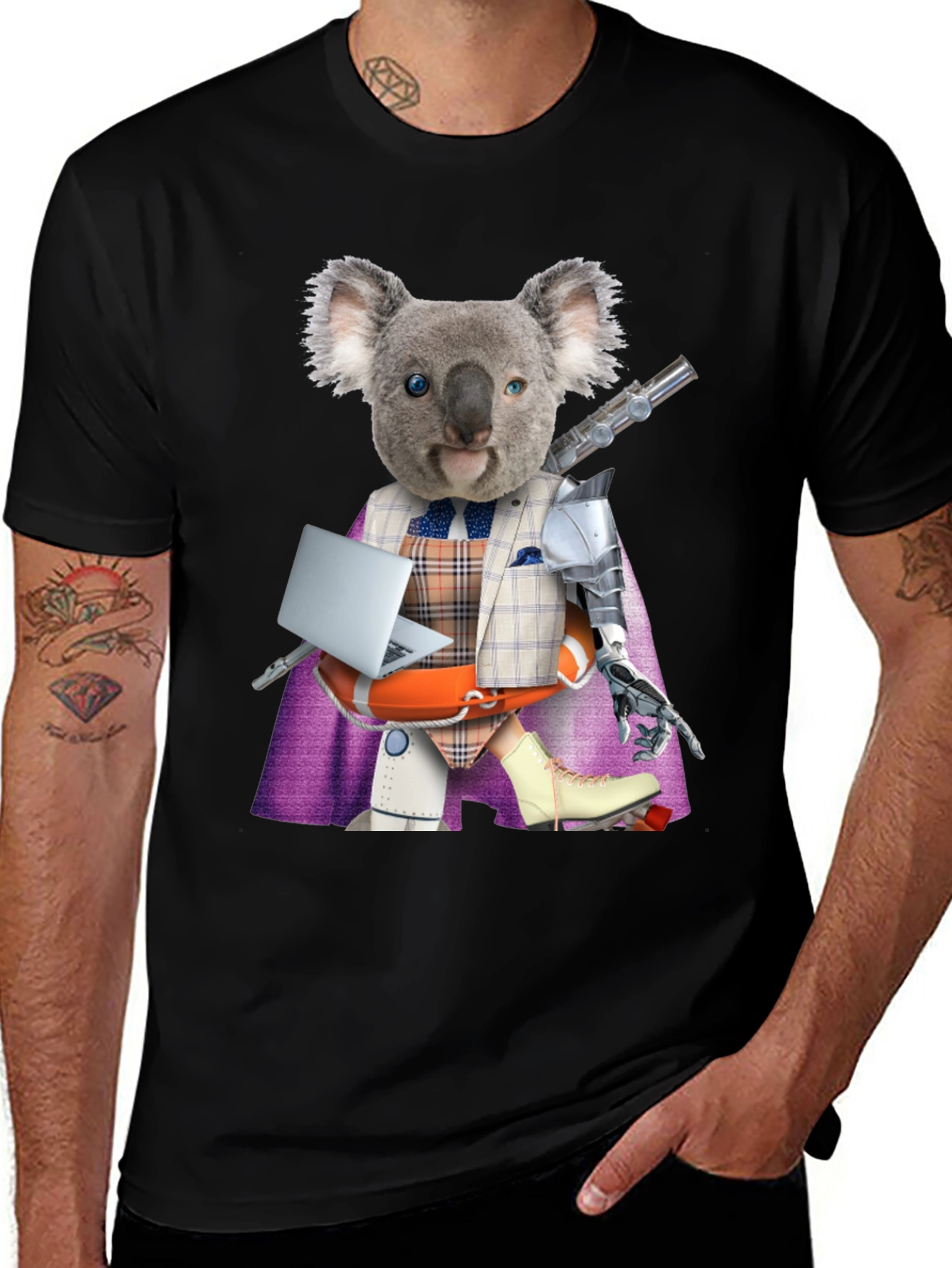 Koala Robot T-Shirt - Unique Graphic Tee