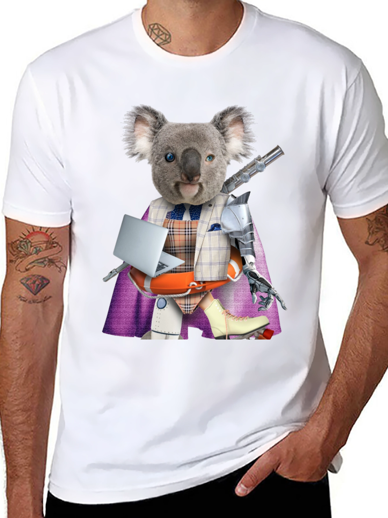 Koala Robot T-Shirt - Unique Graphic Tee