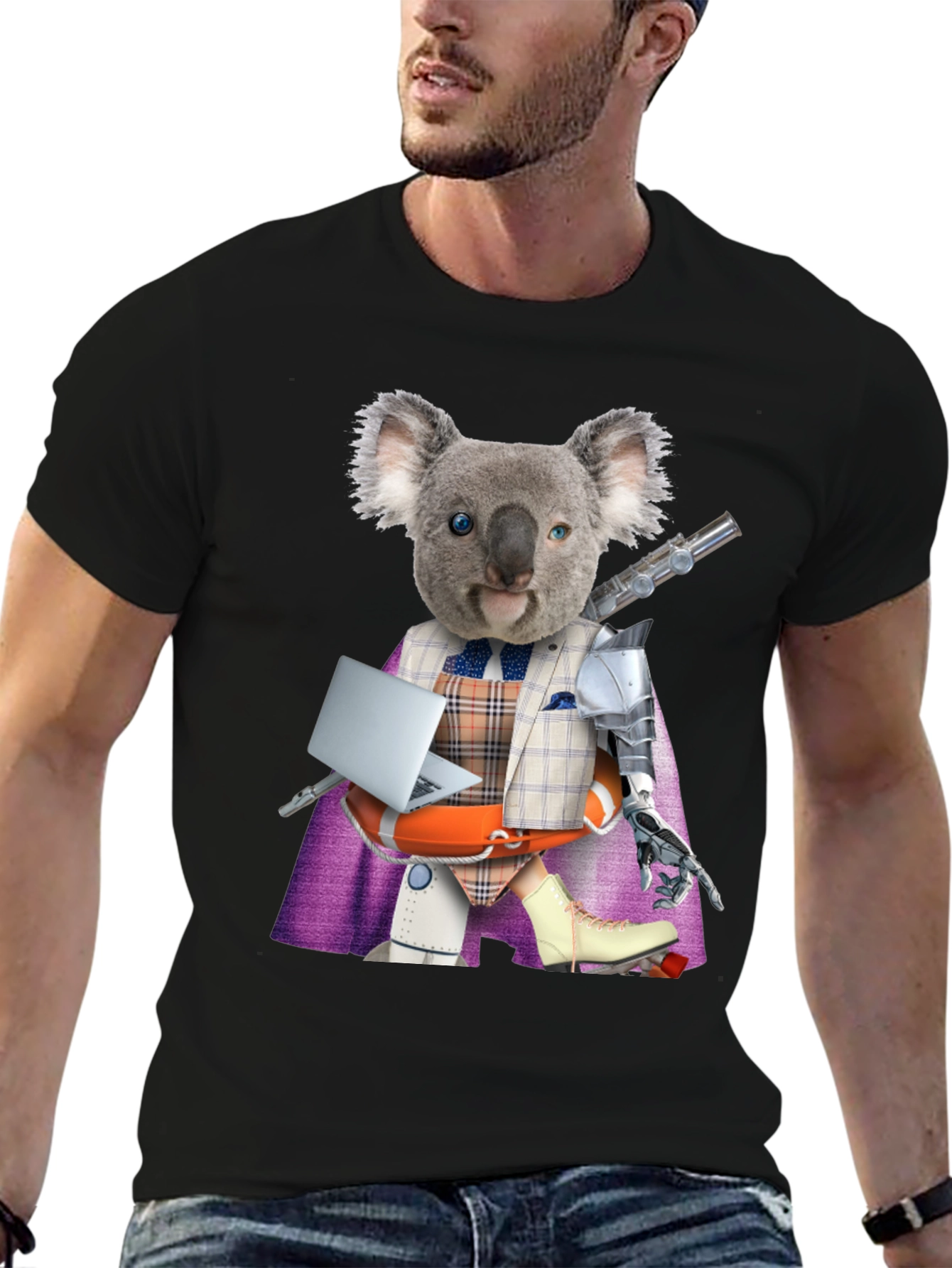 Koala Robot T-Shirt - Unique Graphic Tee